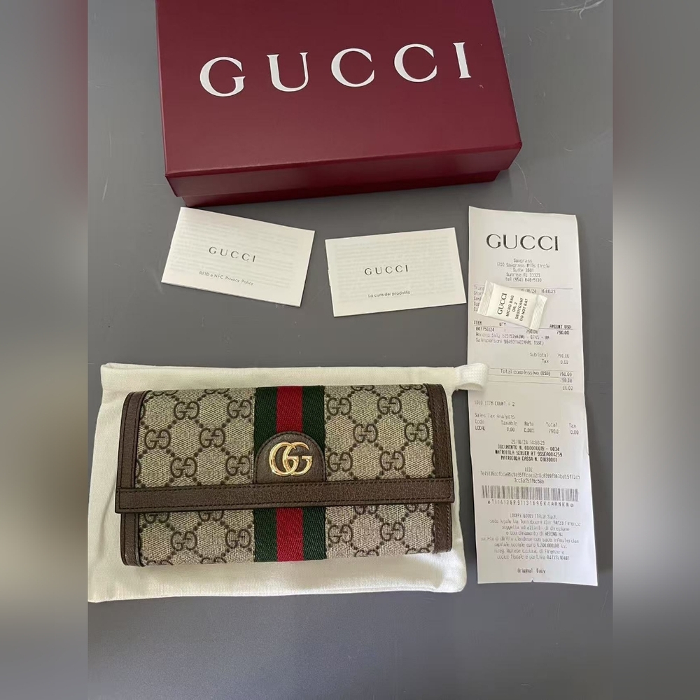 Gucci Ophidia GG Continental Wallet